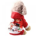 thumbnail image 2 of Christmas Dog Clothes Winter Pet Four-Legged Hooded Jacket  Red, 2 of 6