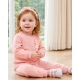 thumbnail image 4 of 18 Months Baby Girls Clothes 24 Months Girl 2PCS Fall Winter Outfits Cute Flower Toddler Girls Long Sleeve Sweatshirt Top Pants Clothing Set Pink, 4 of 6