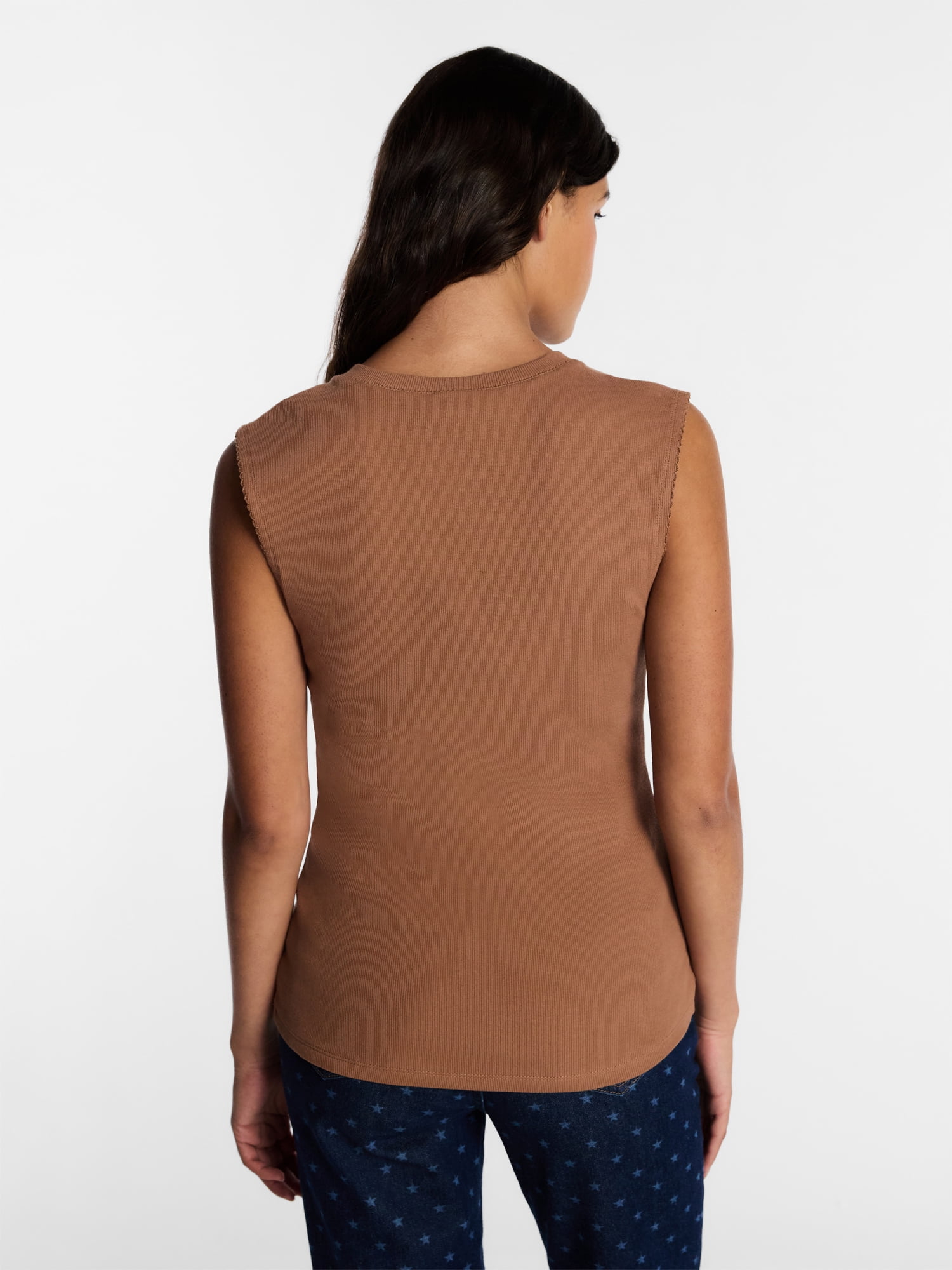Kacey Lee Women's Henley Tank Top, Sizes XS-XXL