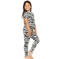thumbnail image 2 of Stretch Is Comfort Girl's Short Sleeve Crew Neck and Leggings Set Zebra Small, 2 of 3