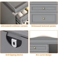 thumbnail image 6 of ChVans Changing Table Dresser, Baby Classic Nursery Dresser with 5 Drawers & Open Storage Shelves, Convertible Nursery Dresser Chest of Drawers, 6 of 9