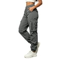 thumbnail image 4 of Vrorvz Cargo Jogger for Womens Drawstring Elastic Waisted Joggers Slim Leg Pant Outdoor Hiking Pants with Pockets, 4 of 5