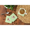 thumbnail image 4 of Carolines Treasures CK4415FC Boxer Green Flowers Foam Coaster Set of 4 3 1/2 x 3 1/2 multicolor, 4 of 4