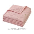thumbnail image 2 of Tunhigl Printed Lightweight Cool Touch Summer Quilt, Breathable Cooling Air Condition Blanket, 59×78.7in Standard Single Size for Bedroom Sofa Indoor Daily Use, 2 of 5