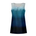 thumbnail image 4 of Qwertyu Plus Size Tank Tops for Womens Casual Summer Boho Shirts with Button Loose Sleeveless Tunic Tops Blue L, 4 of 7