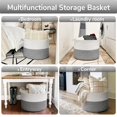 thumbnail image 3 of ZZ Extra Large Wicker Storage Basket, 83L Woven Blanket Storage for Living Room, Round Woven Basket for Clothes, Large Jute Basket, 3 of 6