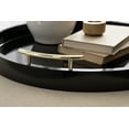 thumbnail image 4 of Kate And Laurel Lipton Modern Round Ottoman Tray, 22 Inch Diameter, Black and Gold, Decorative Circle Coffee Table Tray for Living Room Decor or Large Serving Tray, 4 of 9