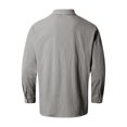 thumbnail image 5 of Men's Loose Classic Lapel Multi Pocket Button Down Long Sleeve Work Shirt for Spring Fall Industrial Style,Gray,2XL, 5 of 8