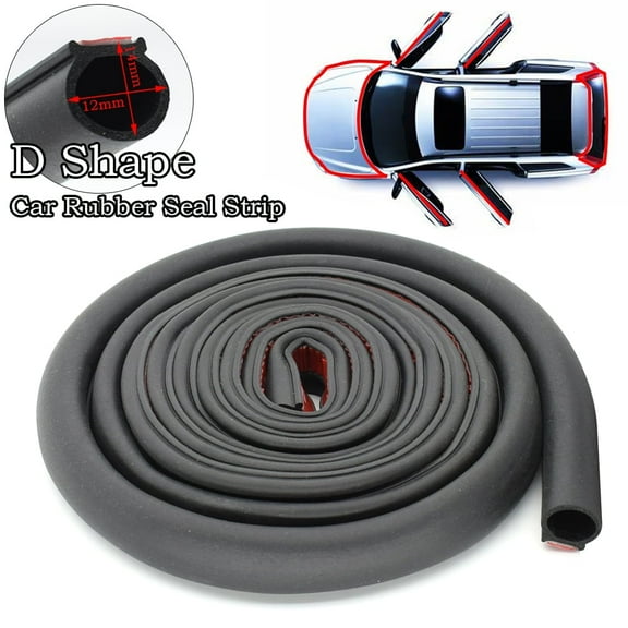 AUTOXBERT 20FT(6M) Car Seal Strip D-Shape Door Seal Weather Strip Window Soundproof Noise Insulation Seals for Auto Door Trunk Hood Universal