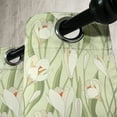 thumbnail image 3 of Ambesonne Garden Art Grommet Curtain, Spring Flora Bouquet, 50" x 96", Pale Green Orange Cream, 3 of 6