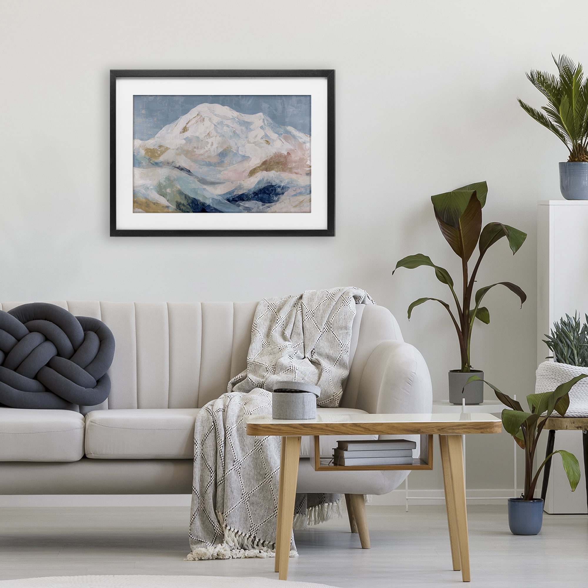 Stupell Industries Icy Mountain Range at Dusk Black Framed Print Under Glass, design by Chromatic Storm Studio