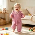 thumbnail image 6 of Gubotare Toddler Girls Rompers Jumpsuit Toddler Baby Girl Sleeveless Halter Romper Pants Overall One Piece Clothes 0 3 6 9 12 18 24 Months (Pink,3-6 Months), 6 of 7