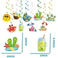 thumbnail image 3 of Summer Pool Party Decorations,Beach Party Decorations KKS1&nbsp;for Kid,Hawaiian Luau Themed Banner Balloons Summer Foil Hanging Swirls,Beach Decor for Home Office School Classroom, 3 of 3