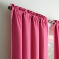thumbnail image 3 of Eclipse Samara Solid Blackout Curtains, Single Curtain Panel, 84 Inch Long Blackout Curtains, 42" W x 84" L, Raspberry, 3 of 8