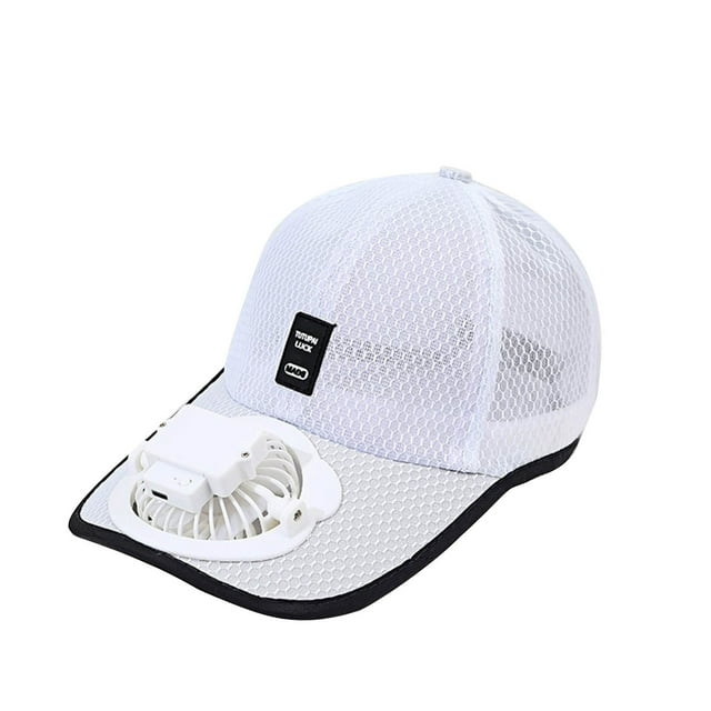 Ohufall Fishing Hat With Fans USB Charging Sun Protection Outdoor Cooling Sun Hat