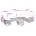 thumbnail image 2 of vidaXL 9 Piece Garden Sofa Set with Cushions Beige Poly Rattan, 2 of 5