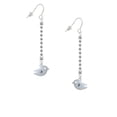 thumbnail image 2 of Delight Jewelry Silvertone Little Bird Initial - S - Silver-tone Long Sparkle Dangle French Earrings, 2 of 4