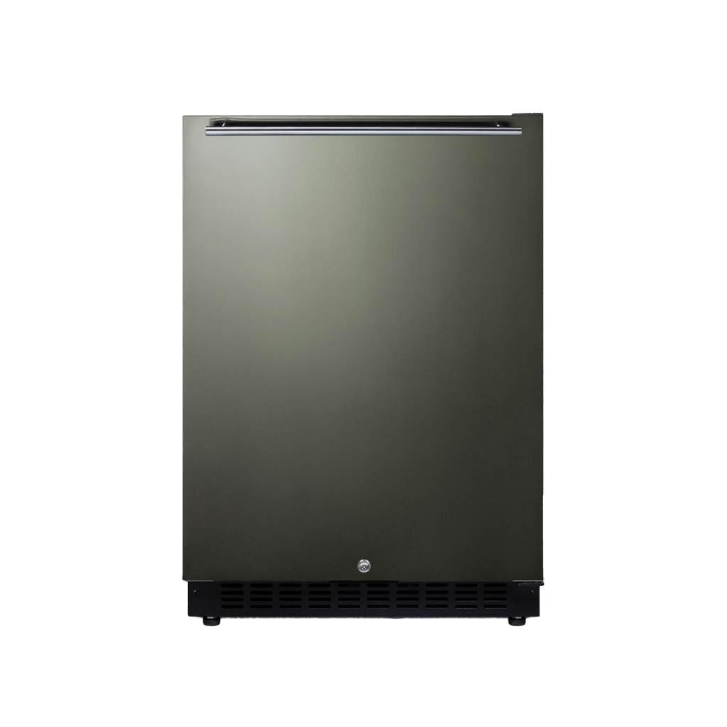 24" Wide Built-In All-Refrigerator, ADA Compliant, Black Stainless Steel, RHD