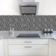 thumbnail image 2 of 10 piezas/lote de pegatinas de pared autoadhesivas 3D en blanco y negro para muebles, papel tapiz para cocina, mosaico cuadrado, decoración de suelo, calcomanías murales, 2 of 5