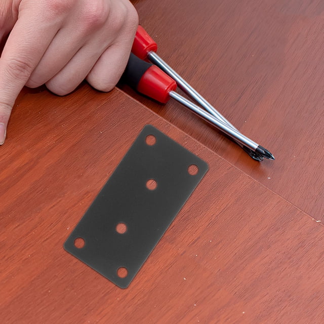 IDEANATEGRATE 10Jgo Escuadras De Acero Inoxidable Negras Para Esquinas Soporte Plano Para Estantes De Madera