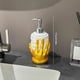 thumbnail image 5 of Dispensador de jabón con diseño de corazón para baño, gel de ducha, jabón de manos y acondicionador, estilo arte oscuro., 5 of 7