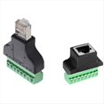 thumbnail image 1 of Adaptador de Red RJ45 (Conector Macho/Hembra A Terminal de Tornillo de 8 Pines), Conector RJ45, Cable de Internet, Accesorios para DVR., 1 of 5