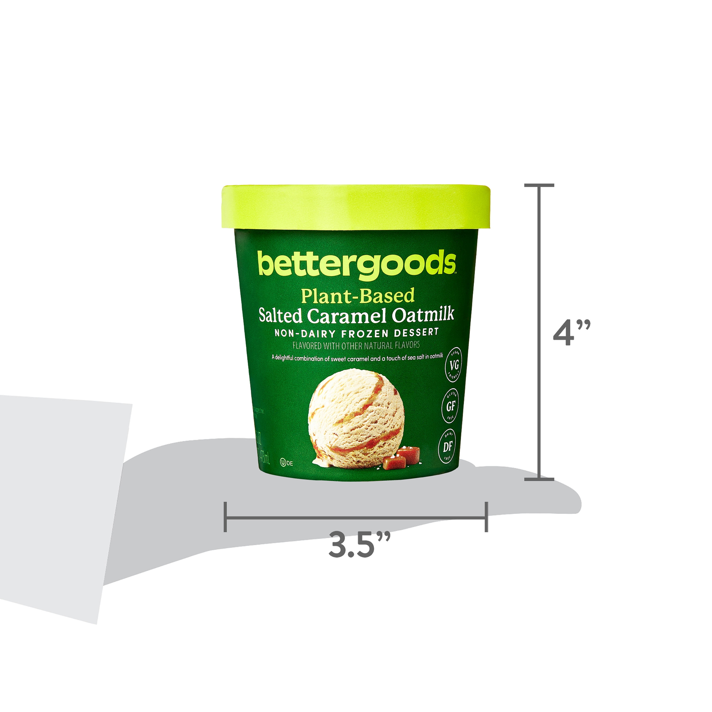 bettergoods Plant-Based Salted Caramel Oat Milk Non-Dairy Frozen Dessert, 16 fl oz