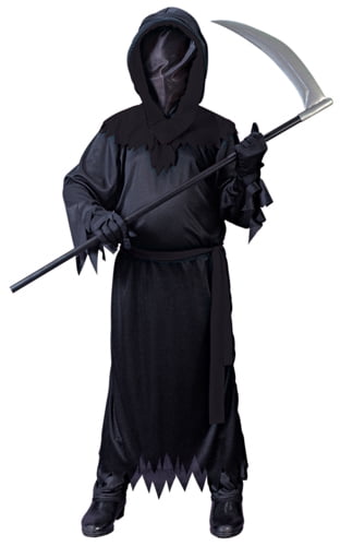 Unknown Phantom Childs Black Grim Reaper Halloween Costume 