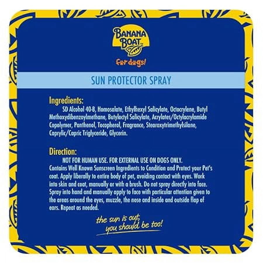 Banana Boat Dog Sunscreen Spray  SPF 50 Sun Protector Spray for Dogs 5.5oz