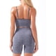 thumbnail image 2 of Conjunto de entrenamiento sin costuras 2 piezas Trajes de yoga Pantalones cortos activos Sujetador deportivo sexy Adepaton LRWJ020-1, 2 of 3