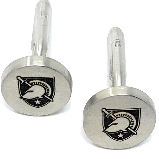 Laser Engraved Gifts Army Black Knights Cuff Links Silver Cufflink