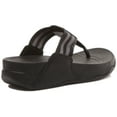 thumbnail image 3 of FitFlop Walkstar All Black Slip On Open Toe Strappy Stretchy Flat Slides Sandals (All Black, 10), 3 of 6