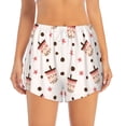 thumbnail image 4 of Lsque Milk Tea Printed Women's Running Shorts with Liner Pockets,Elastic Quick Dry Workout Athletic Gym Yoga Shorts,Womens High Waist Shorts-Small, 4 of 9