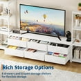 thumbnail image 4 of TV Stand for Up to 75-Inch TVs, 6-Drawer Entertainment Center with Storage Shelves, Media Console Table for Living Room，White, 4 of 7