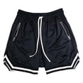 thumbnail image 4 of Aobny Board Mens Shorts Running Solid Pants Athletic Baggy Big & Tall High Waisted Trendy Clothes,Black,L, 4 of 5