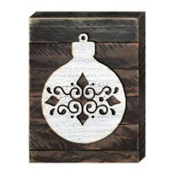 Christmas Ball Art on Board Wall Decor
