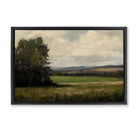 Stupell Industries Traditional Hills In The Distance Black Floating Frame Canvas Art, 25 x 17, by Creative Studio