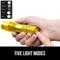 thumbnail image 4 of GORILLA GRIP LED Tactical Flashlight, 750 FT High Lumens 5 Adjustable Modes, Water Resistant, Gold, 4 of 9