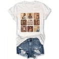 thumbnail image 2 of Camisetas de manga corta para mujer, camisetas de verano estampadas, cómodas, divertidas y casuales, para vacacionesBlack History, Black Female Characters, Juneteenth, Black PowerPrint Crew Neck T-s, 2 of 8