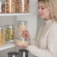 thumbnail image 3 of Oggi Clear Canister Airtight 72oz - Clamp Lid & Spoon - Airtight Food Storage Container, for Kitchen & Pantry Storage of Bulk, Dry Foods, Pasta, Flour, Sugar, Coffee, Rice, Tea, Spices & Herbs, 3 of 7