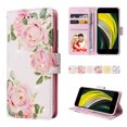 thumbnail image 3 of Compatible avec iPhone 8/7 Étui Rétro Fleur Dorée Portefeuille en Cuir PU Blocage RFID, 3 of 5