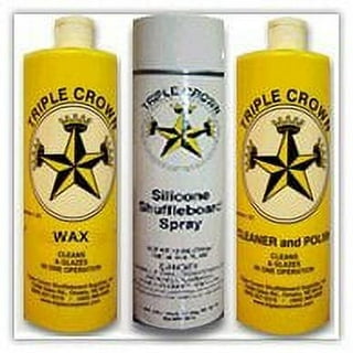 Sun-Glo Silicone Shuffleboard Spray (12 oz.) & #5 Speed Shuffleboard Wax  (16 oz.) Combo