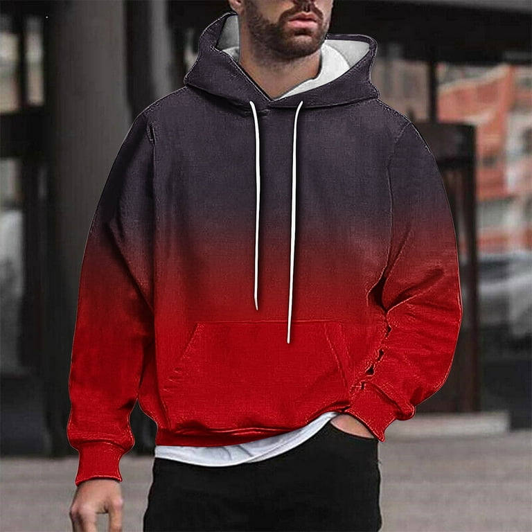 Black And Red Tie Dye Zip Up Hoodie Mens Clothing Red And Black