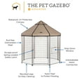 thumbnail image 5 of Advantek 8 Foot Portable Indoor Outdoor Galvanized Steel Pet Gazebo and Dog Kennel, 5 of 6