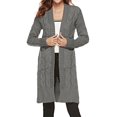 thumbnail image 4 of Vedolay Women's Knit Cardigan Sweater Long Sleeve Open Front Cardigan Sweaters 2023 Gray,M, 4 of 4