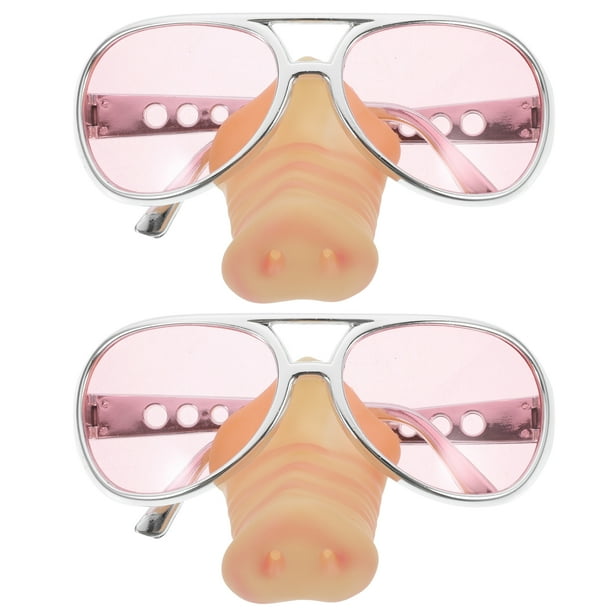 FELTECHELECTR 2 gafas de nariz de cerdo, divertidas y creativas, para cosplay, decoración de fiestas (rosa)