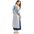 thumbnail image 3 of eloria Printed Kurti With Three-Quarter Sleeves In V Neck Neck Design, 3 of 5
