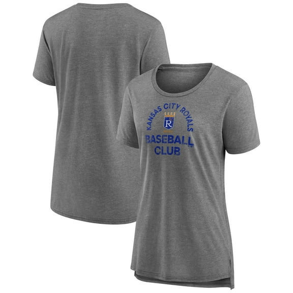 Women's Gray Kansas City Royals Selected First Tri-Blend T-Shirt