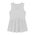 thumbnail image 5 of BUIGTTKLOP Tank Tops for Women Summer Babydoll Tops V Neck Sleeveless Shirts Dressy Casual Blouses Beach Vacation Clothes, 5 of 5