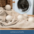 thumbnail image 4 of S&T INC. XL New Zealand Wool Dryer Balls, Fabric Softener for Laundry, Natural White, 2.9 in, 6 Pack, 4 of 7